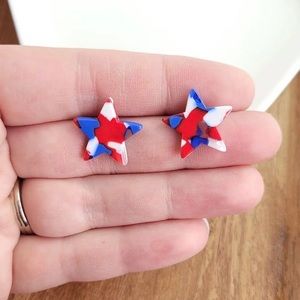 🖤Marbled Star Stud Earrings🖤